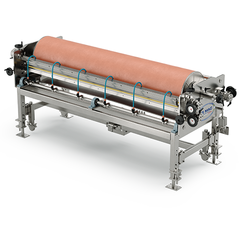 TG MAC Engobbiatore con rullo siliconico per la stampa personalizzata della parte inferiore della piastrella, limitando lo spreco di materiale