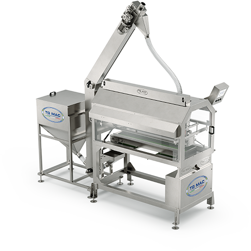 TG MAC Perfect Dry è una macchina per l'applicazione di graniglie e polveri, che permette di realizzare venature e altri effetti su piastrelle in ceramica